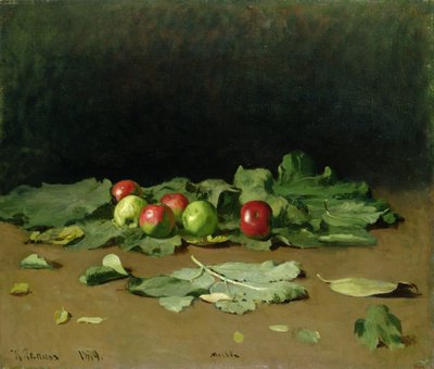 Still Life of Apples and Leaves, 1879 by Ilya Efimovich Repin